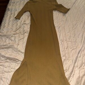 H&M Asymmetrical Mustard Dress